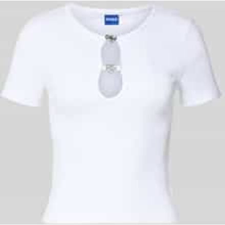 slim fit T-shirt van katoenmix model 'DIHEART_B'
