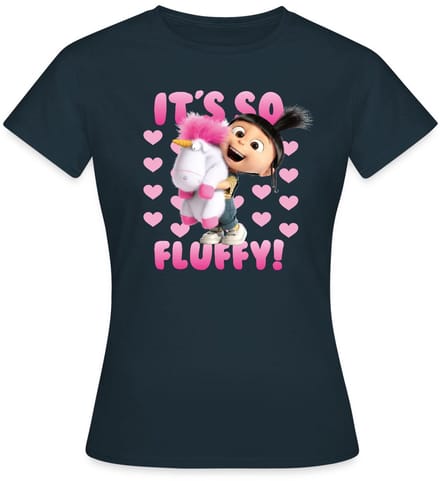 Minions Agnes It's So Fluffy Pink Met Eenhoorn T-Shirt Dames
