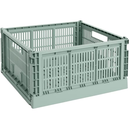 HAY Kleur Krat Mand Groot Vierkant - HAYCrateSageGreen