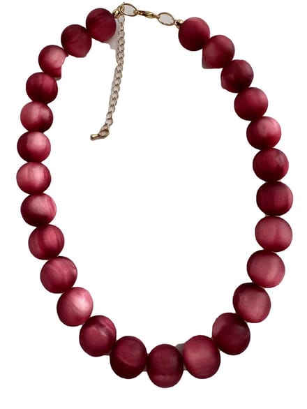 Petra's Sieradenwereld - Ketting rood 3D (1102)