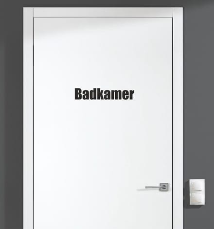 Deursticker - Badkamer - Zwart 17,5x3,5