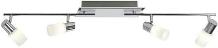 Verstelbare LED Balk met Geborsteld Aluminium en Wit Glas