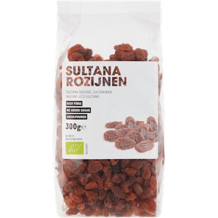 Sultanarozijnen biologisch