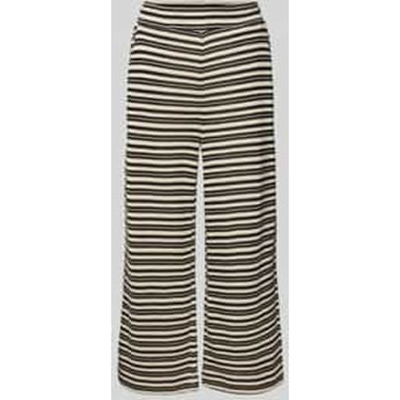 Gebreide broek met elastische band en steekzakken