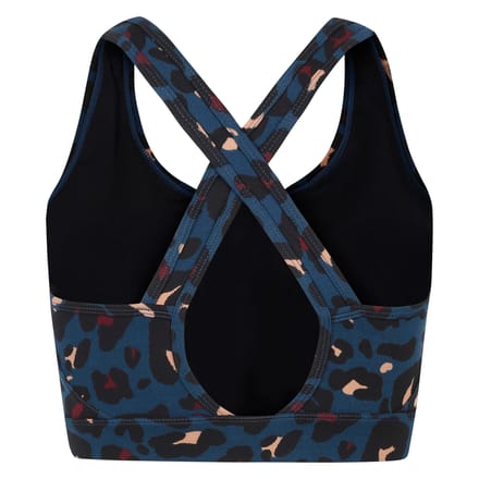 Dare 2B Dames/Dames Swift II Sportbeha met dierenprint (Maanlicht Denim)