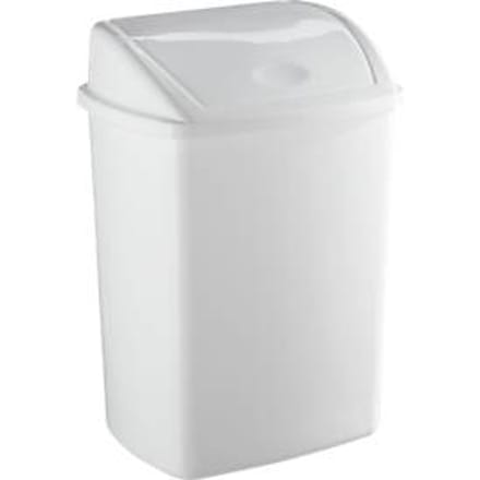 Afvalbak met Swingdeksel - B 272 x D 352 x H 480 mm - 25 liter - wit