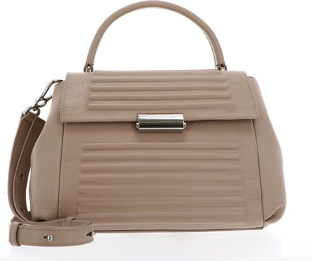 MANDARINA DUCK Leren Handtas Schoudertas I-Con Handbag Warm Taupe