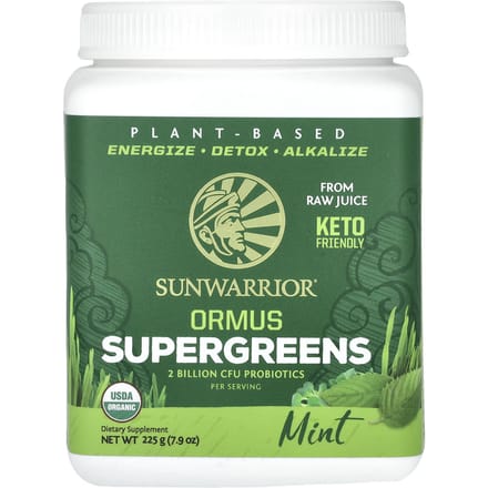 Sunwarrior, Ormus Supergreen, Menthe, 224 g (225g)