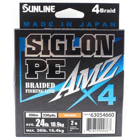 Sunline PE Line X4 Siglon AMZ 300M PE 2 24LB Orange (0367) orange