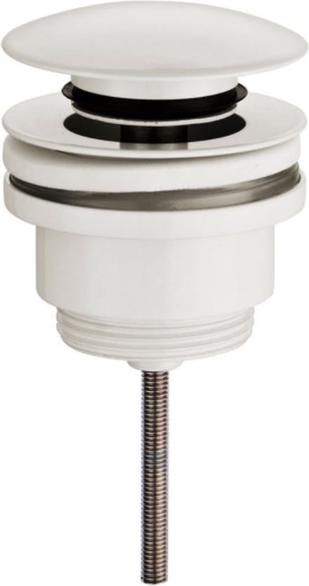 Wastafel Afvoerplug - Stopkraan Wasbak - Water Dicht Houden - Laag Modern Model - Met Overloop - Mat Wit