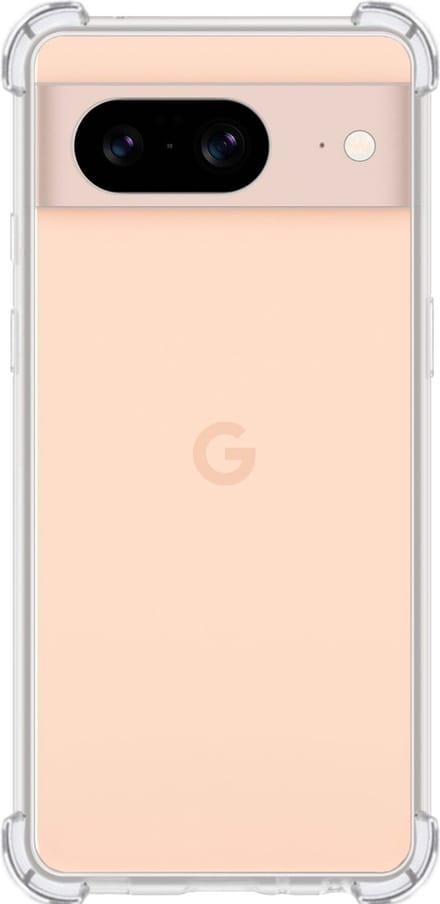 Hoes - Geschikt voor Google Pixel 8 - Sterk & Shockproof - Siliconen Case - Back Cover - Telefoon Hoesje Shock Proof - Transparant