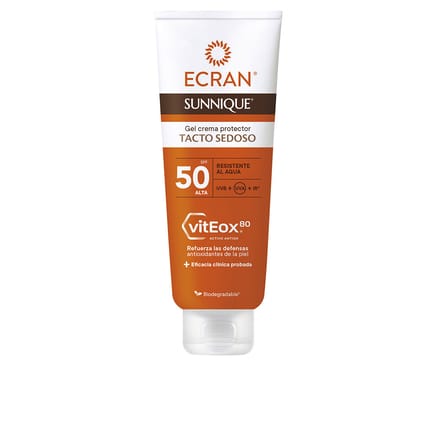 Ecran solaire - Ecran - Sunnique Silky Touch - Gel non gras - SPF 50 - 250 ml