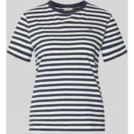T-shirt met ronde hals en labelstitching