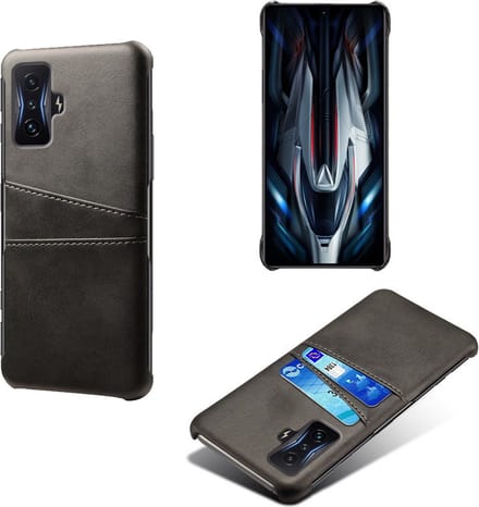 Backcover met Opbergvakjes + PMMA Screenprotector voor Xiaomi Poco F4 GT _ Zwart