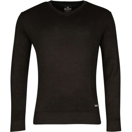 Baileys Trui Cotton V-Neck Allover 2-Tone Donker Groen / male