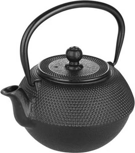 Theepot IBILI - 1,2 L - Geëmailleerd gietijzer - RVS filter - Zwart zwart