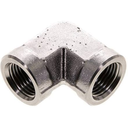 1/2'' NPT RVS L-Fitting 90graden 210 Bar - Hydrauliek - FL2E-F-S-012N