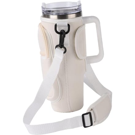 Waterfles Tas Antislip Draagbaar Dubbellaags Waterfleshouder met Handvat Geschikt voor Stanley white