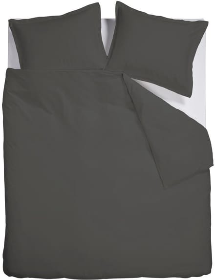 Ambiante Satin Uni dekbedovertrek - Tweepersoons - 200x200/220 cm - Donker Grijs