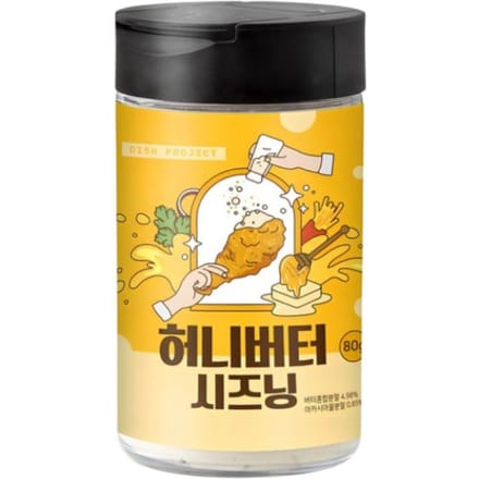 Projet Dish Assaisonnement Miel Beurre Poudre Sucrée au Beurre Coréenne 80g, 1 pièce/2 pièces 1ea yellow