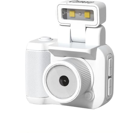 Mini appareil photo numérique 1080P Caméra vidéo numérique avec écran de 1,44 pouces Flash rotatif à 90 degrés intégré 6 blanc