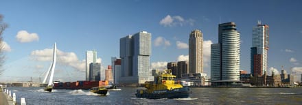 Fotobehang Rotterdam Skyline en Kop van Zuid 450 x 260 cm - € 295,--