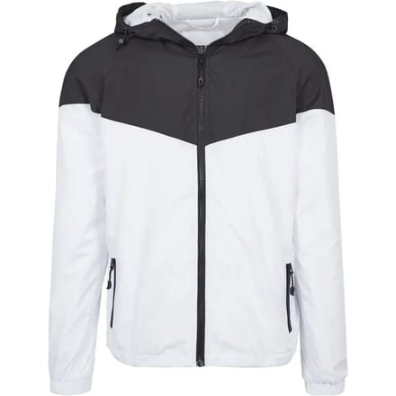 Urban Classics - 2-Tone Tech Windrunner jacket - M - Zwart/Wit