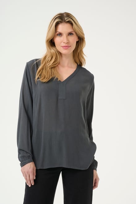 Blouse met lange mouwen Regular fit Black Oyster