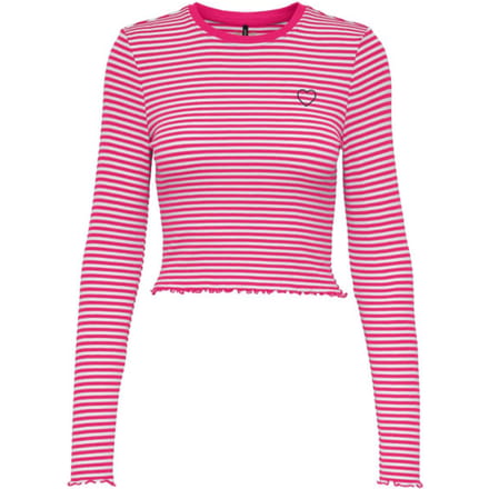 Only Onlmaja ls cropped stripe top cc j dessin
