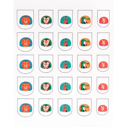 Nagelstickers Rex London Colourful Creatures (x25)