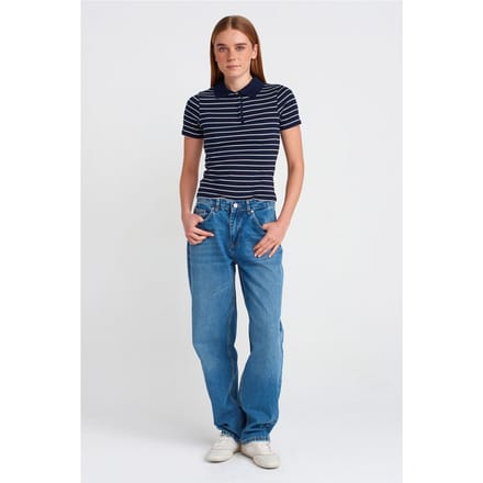 Hoog-Waisted Ballon Wijd-Leg Jeans