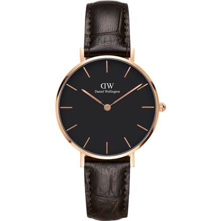 Daniel Wellington DW Watch Petite York Black Rose Gold 28mm