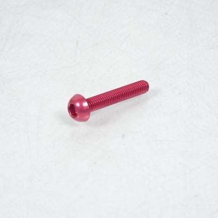 Vis Dôme BTR 5mm M6 pas 100 35mm anodisé Rouge 3AS Racing pour moto Neuf