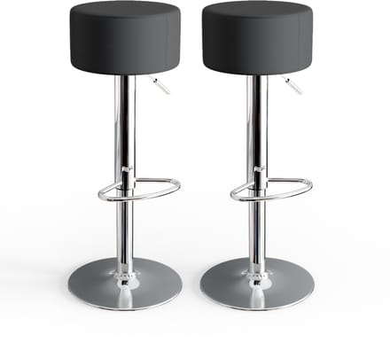 Vicco Barkrukken set van 2 – 33 x 92 cm 2 delen Zwart