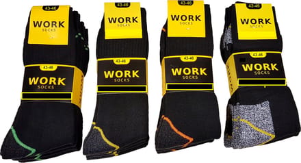 Work Werksokken - 20 Paar - 4 Kleuren - Limited Edition - Maat 43/46