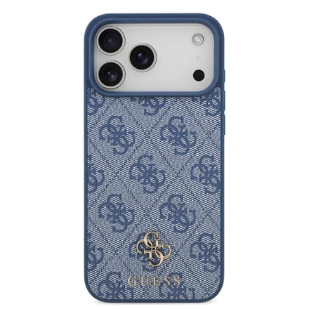 Guess Back Cover Case - iPhone 17 Pro - Blauw - MagSafe-compatibel - Slank ontwerp met metalen logo