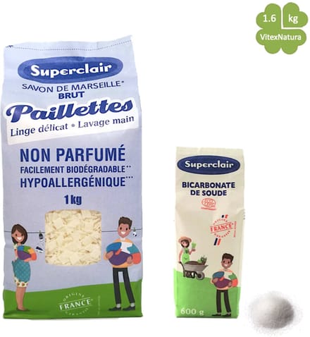 Vlekkenverwijderaar Zeepvlokken + Natriumbicarbonaat 1.6 kg Multifunctioneel Superclair