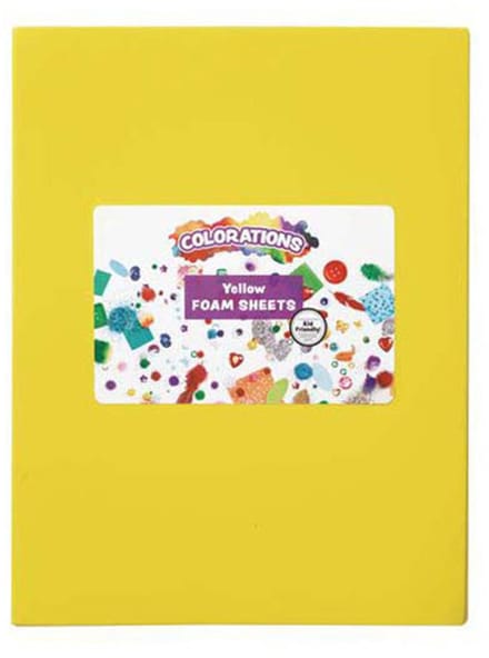 Colorations foam knutselvellen geel 10 stuks - creatief speelgoed.