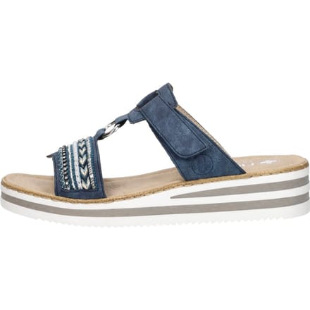 Rieker -Dames - blauw - slippers & muiltjes - maat 43