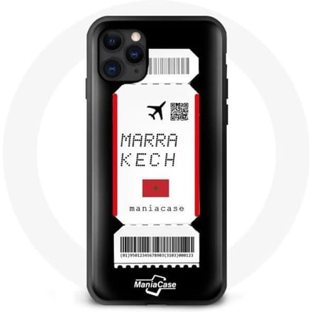 Coque iphone 12 mini billet d'avion marrakech
