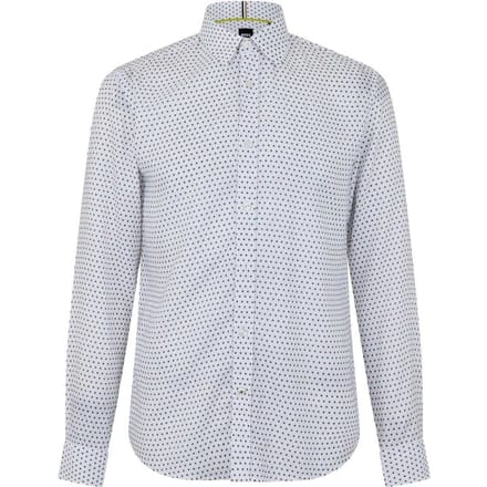 Boss Heren Polka Dot Regular Overhemd met Lange Mouwen (Helder groen)