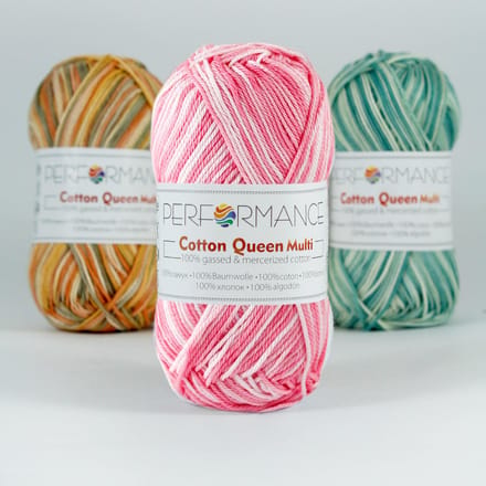 5 bollen Haakgaren - katoen kleur roze (9004) - Cotton queen multi garen