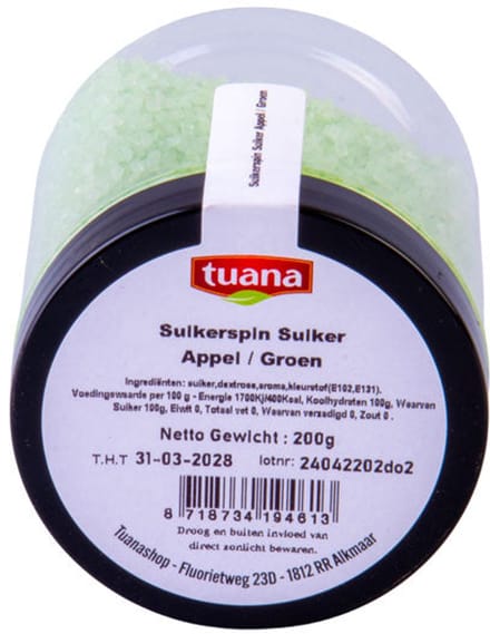 Tuana Kruiden - Suikerspinsuiker - Appel - Tuanashop -