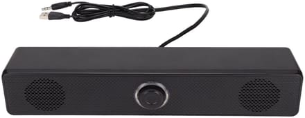 Golden crown - Bedrade Computerluidspreker - USB-desktopluidspreker - Mini-soundbar-luidspreker - Geschikt voor PC en Laptop - 3,5 mm-ingang - Volumer