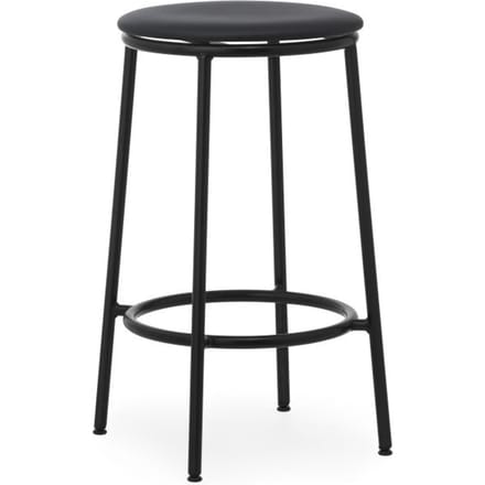 Normann Copenhagen Circa Barkruk  - zwart (Leder) - 65 cm