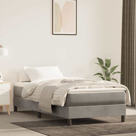 vidaXL - Pocketveringmatras - 100 - x - 220 - x - 20 - cm - Lichtgrijs