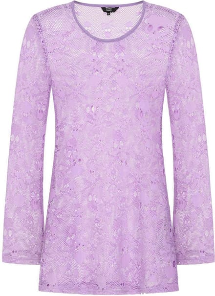 Banned - Bff Net Longsleeve top - L - Paars