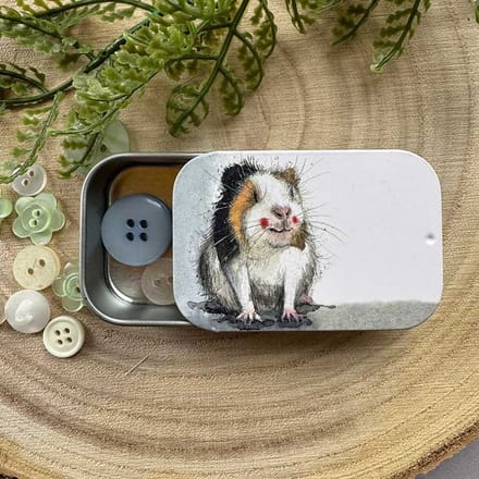 Alex Clark Sliding little Tin Guinea Pig ~ Langwerpig klein opbergblikje Hamster