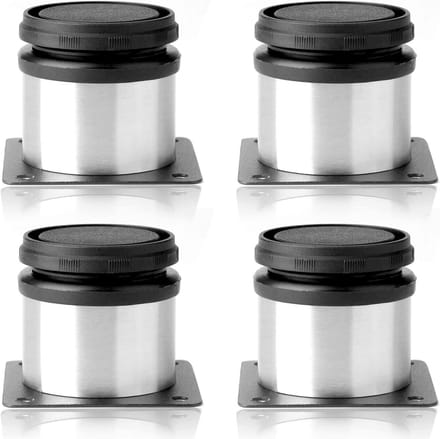 Verstelbare Keukenpootjes Rond Ø50mm RVS Set van 4 Stuks