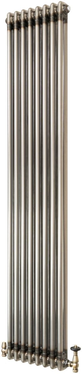 Kolomradiator - 2-kolom 1800x380 mm - ruw metaal - incl. kraan